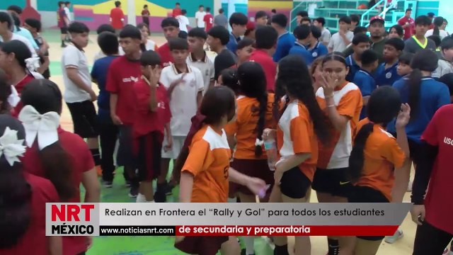 Realizan en Frontera el “Rally y Gol” para todos los estudiantes de secundaria y preparatoria