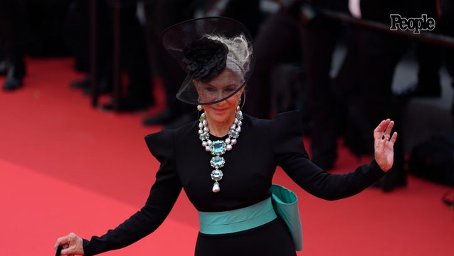 Helen Mirren Dazzles at Cannes Film Festival Wearing Massive Necklace with Gemstones Totaling Over 400 Carats