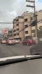 Tráfico en Tegucigalpa por lluvias