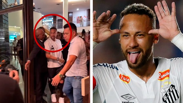 Neymar desata locura entre sus fans previo al partido de Santos en la copa brasileña
