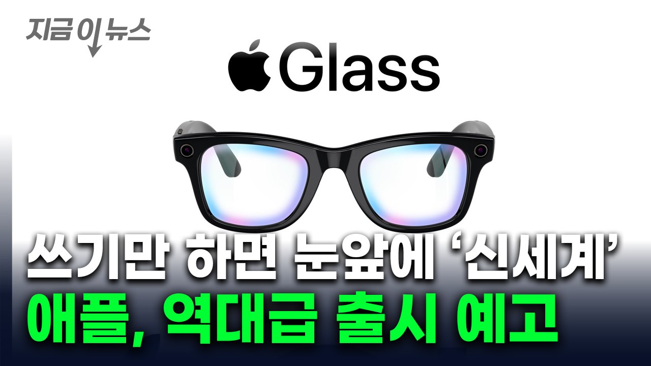 쓰고 "시리야" 하면 실시간으로...베일 벗는 애플 '스마트 안경' [지금이뉴스]...