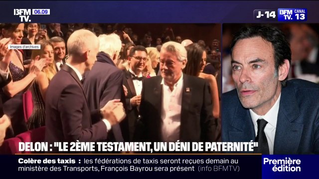 Livre sur les derniers jours d'Alain Delon: Le deuxième testament, ça a été comme un déni de paternité , réagit Anthony Delon