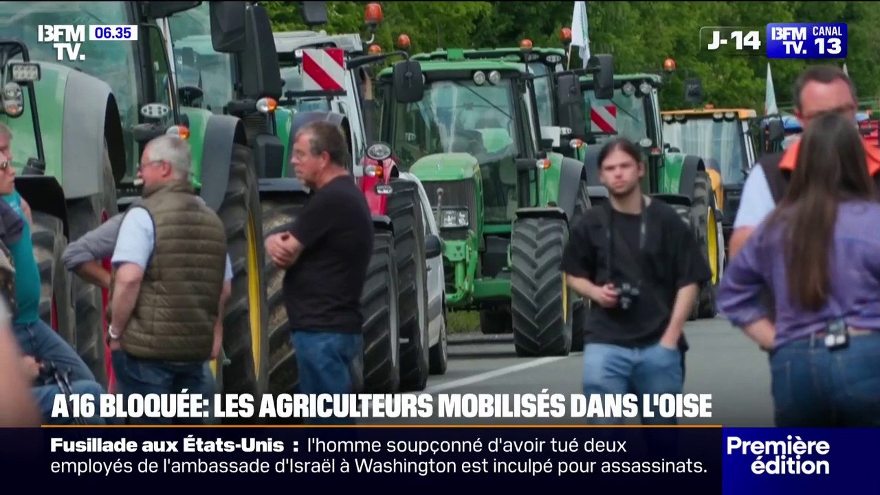 A16 bloquée: une centaine d’agriculteurs mobilisés dans l’Oise pour dénoncer les modifications d’une proposition de loi