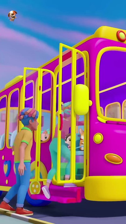 Wheels on the Bus Animated Song #wheelsonthebus #Shorts #nurseryrhymes