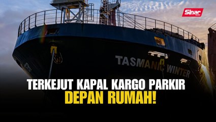 Terkejut kapal kargo parkir depan rumah!