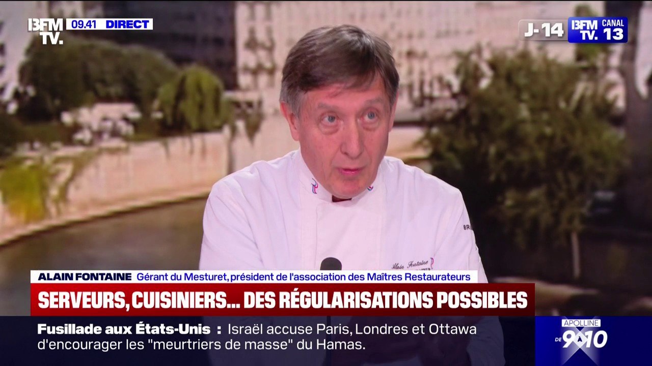 Liste des métiers sous tension: “Elle pourrait avoir un cercle vertueux”, réagit Alain Fontaine (président des Maîtres Restaurateurs)