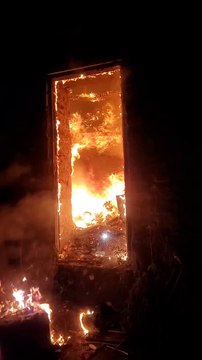 Fire crews tackle blaze at farmhouse in North Yorkshire village