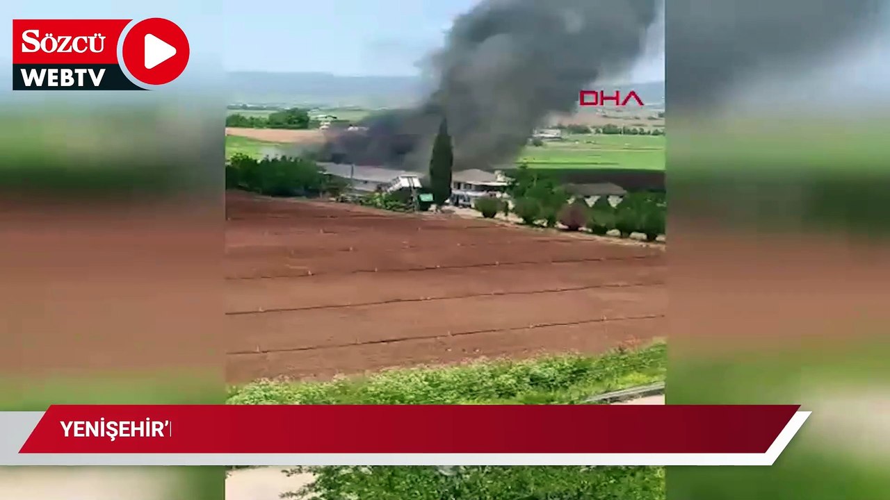 Yenişehir’de hayvan çiftliğinde yangın