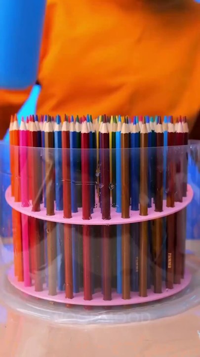 She Turned Colored Pencils into a Cool Bag! ✏️👜 #diy #handmade_1080p
