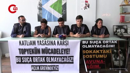 İzmir Yaşam Hakkı Savunucuları, sahipsiz hayvanlarla ilgili kanuna karşı açlık grevine başladı