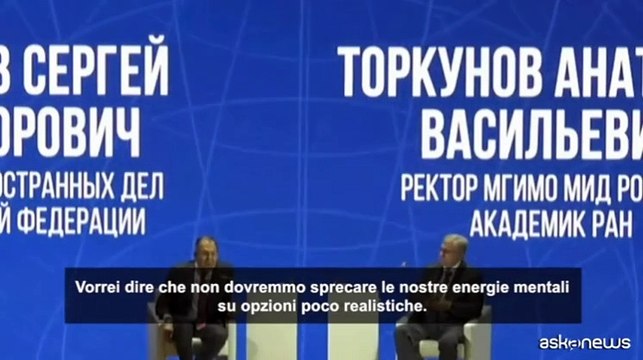 Lavrov: irrealistico tenere colloqui Russia-Ucraina in Vaticano