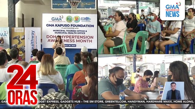 Libreng ECG, Hemoglobin A-1-C blood test atbp., hatid ng GMAKF sa mga taga-Liliw, Laguna ngayong Hypertension Awareness Month | 24 Oras