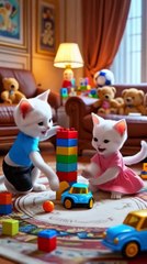 Evil cat babysitter l Kitten Kids Escape l Cat Animation Short