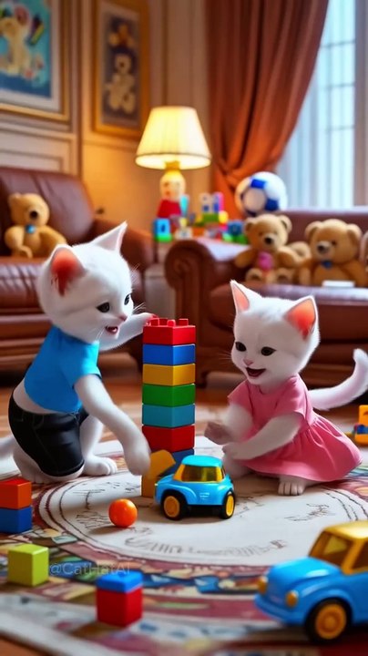 Evil cat babysitter l Kitten Kids Escape l Cat Animation Short