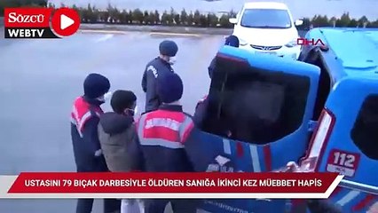 Ustasını 79 bıçak darbesiyle öldüren sanığa ikinci kez müebbet hapis