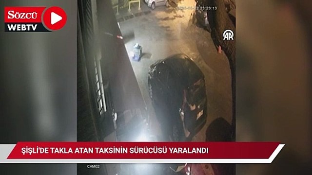 Şişli'de takla atan taksinin sürücüsü yaralandı