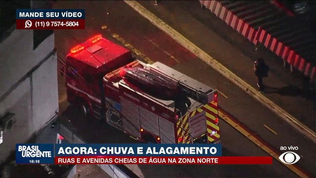 Bombeiros resgatam mulher presa em alagamento na ZN de São Paulo