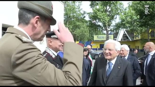 Sergio Mattarella al Mak P 100, onori finali e Inno di Mameli