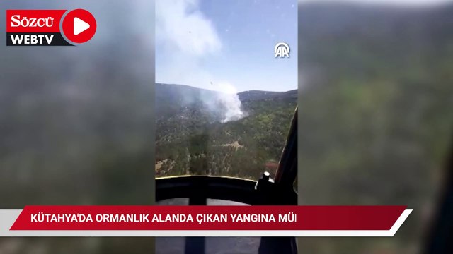 Kütahya'da ormanlık alanda çıkan yangına müdahale ediliyor