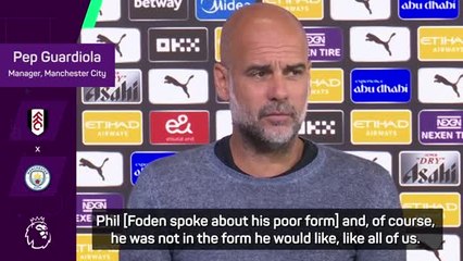Manchester City must help Foden - Guardiola