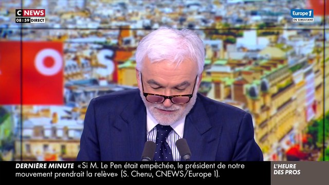 L'éditorial de Pascal Praud jeudi 22 mai sur CNews, jour de record d'audience pour son émission L'Heure des Pros