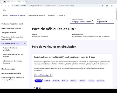 Tableau de bord des mobilités durables - Tutoriel n°3 : Accéder aux valeurs et statistiques d'un indicateur