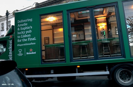 Two Arsenal fans have had their matchday pub moved to Lisbon ahead of the UEFA Women’s Champions League final