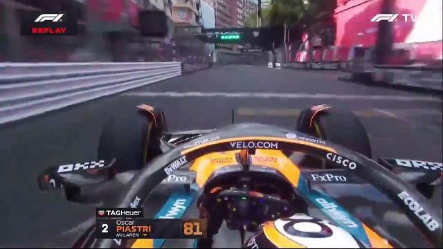 El choque de Oscar Piatri en la FP2 de Mónaco