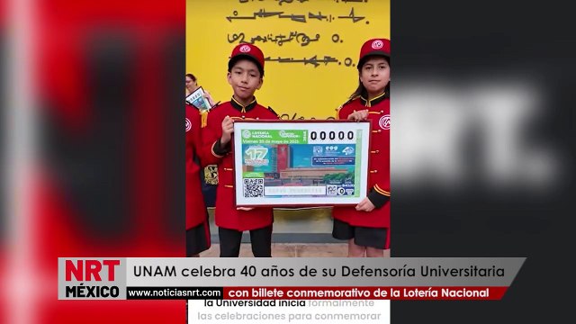 UNAM celebra 40 años de su Defensoría Universitaria con billete conmemorativo de la Lotería Nacional