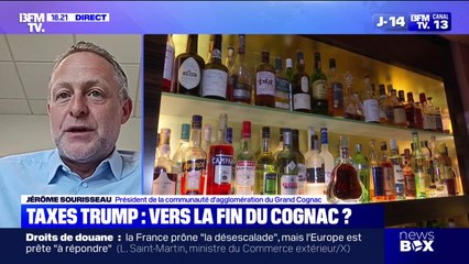 Droits de douane de 50% pour l'Europe: pour Jérôme Sourisseau, président de la communauté d'agglomération du Grand Cognac, "c'est une catastrophe"