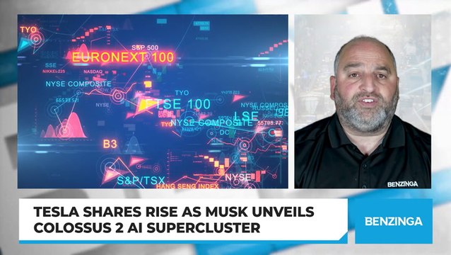 Tesla Shares Rise As Musk Unveils Colossus 2 AI Supercluster
