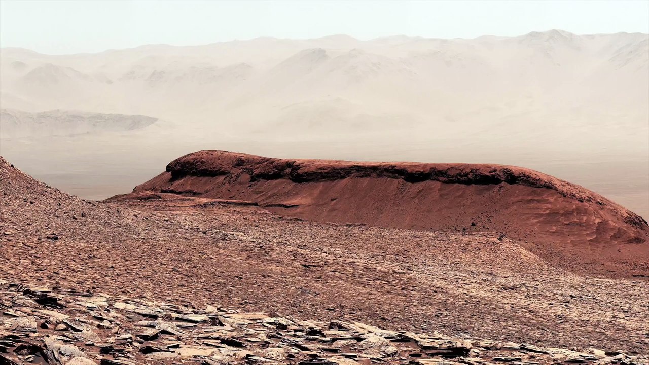 Panorámica del rover Curiosity en Marte