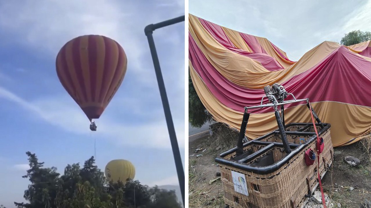 Globo aerostático vuelve a caer cerca de las pirámides de Teotihuacán: Hay varios heridos