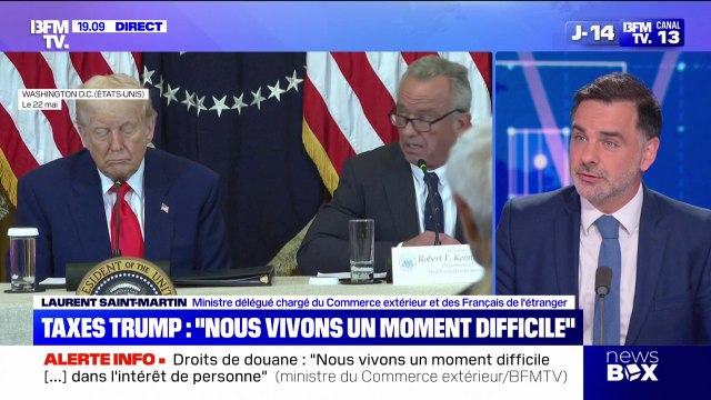 Droits de douane: Pour un rapport de force, il faut quand même être capable de montrer des mesures de rétorsion , explique Laurent Saint-Martin, ministre délégué chargé du Commerce extérieur