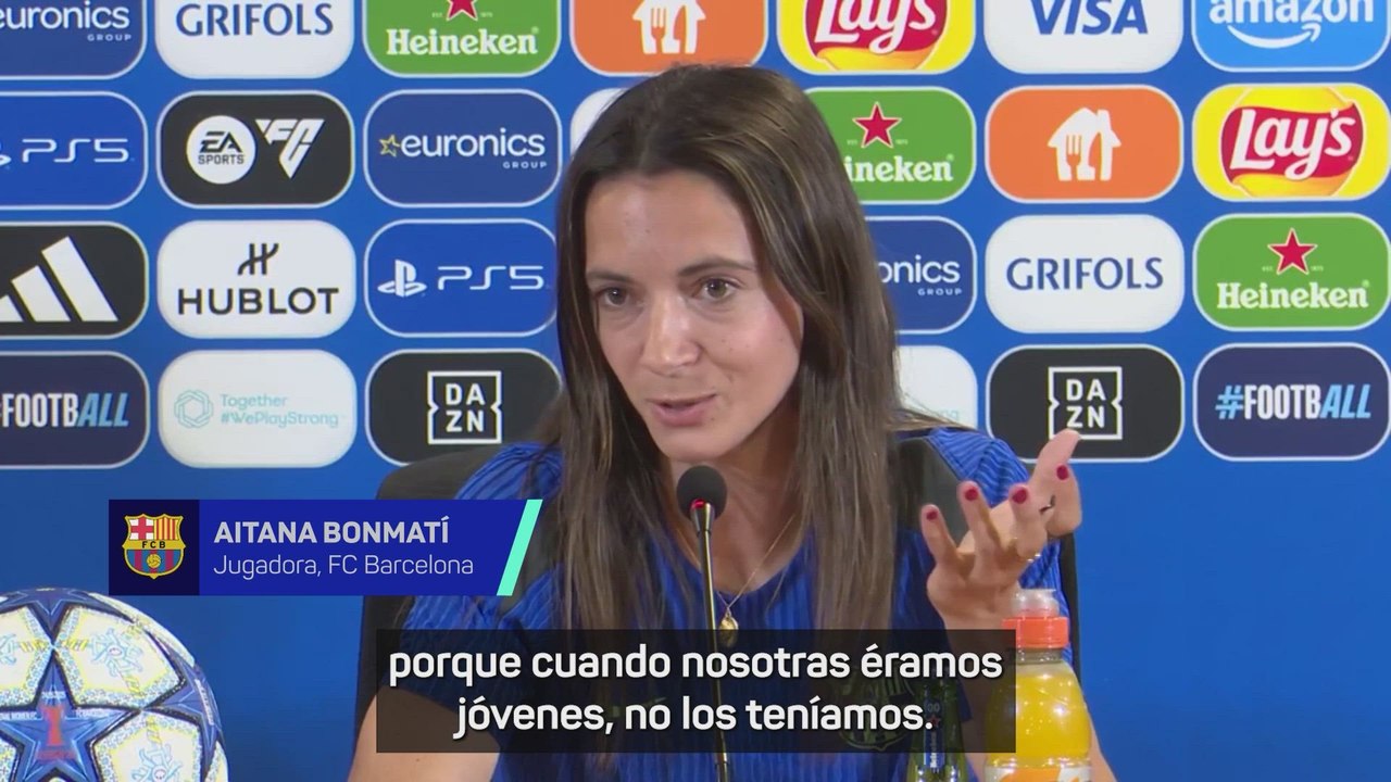 Aitana y Alexia hablan en la previa a la final vs. Arsenal con un mensaje a las futuras generaciones: "Podéis ser futbolistas profesionales"