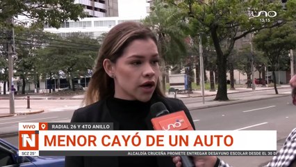 Menor cayó de un auto en movimiento