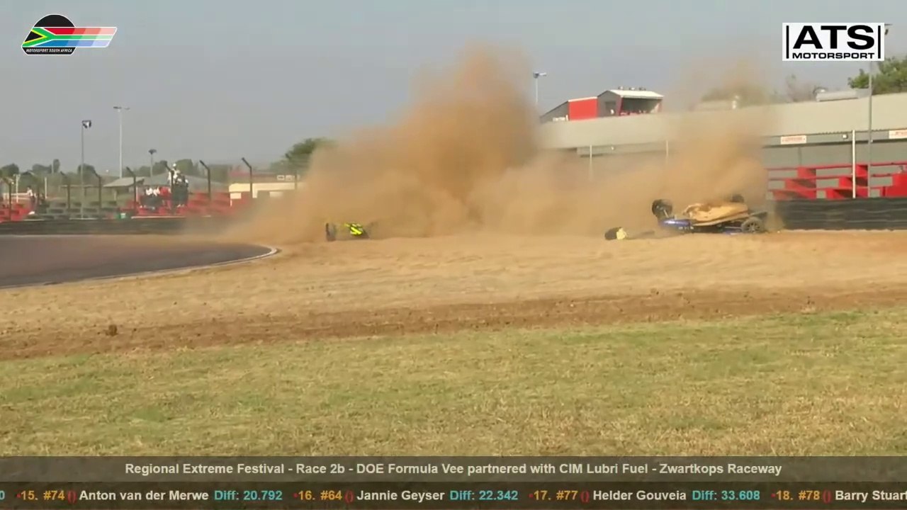 Formula Vee South Africa 2025 Zwartkops 2 Race 2 Carter Flips