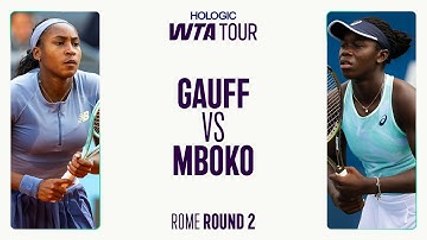 Coco Gauff vs. Victoria Mboko | 2025 Rome Round 2 | WTA Match Highlights