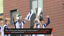 Tottenham celebrate Europa League triumph