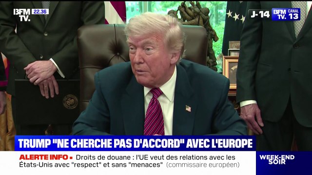 Droits de douane: Donald Trump affirme qu'il ne cherche pas d'accord commercial avec l'Union européenne