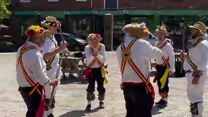 Ripley Morris from Derbyshire and Carn Brae from Cornwall during Winkleigh Morris tour, video Alan Quick IMG_2062