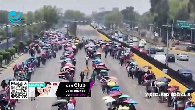 CNTE bloquea los accesos al AICM; autoridades ayudan a usuarios a llegar a las terminales