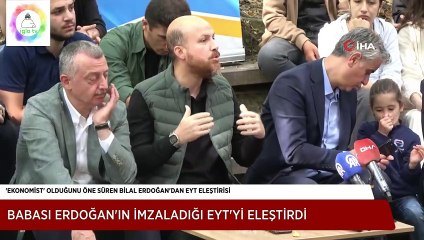 Bilal Erdoğan' dan Tv Haberleri, Eyt, Emeklilik Sistemi, Fatih Altaylı Hakkında Açıklamalar
