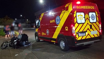 Entregador fica ferido ao colidir contra Ford Focus na Avenida Assunção