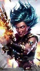 Epic Fantasy Action: Jinx’s Minigun Rampage! #Shorts