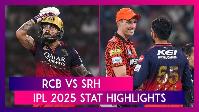 Dailymotion RCB vs SRH IPL 2025 Stat Highlights- Sunrisers Hyderabad Continue Winning Run