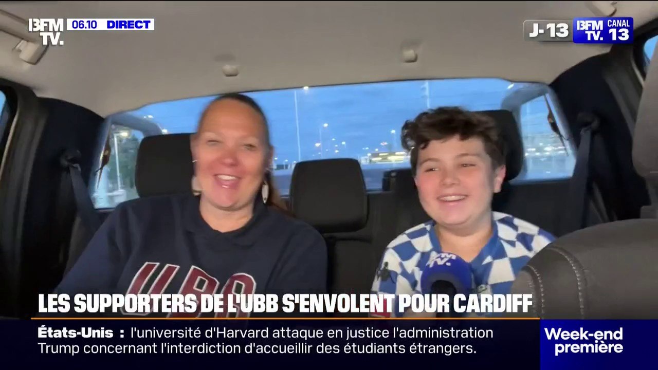 UBB-Northampton: les supporters du club de rugby bordelais en route vers le Millenium Stadium à Cardiff pour la finale de Champions Cup