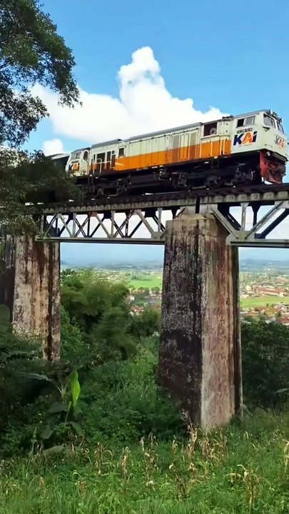 KA Pangandaran jembatan #kai #kaikeretaapi #kereta #keretaapi #rel #jalurkereta #keretaapiindonesi_1080p