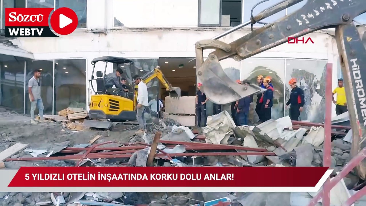 5 yıldızlı otelin inşaatında korku dolu anlar!