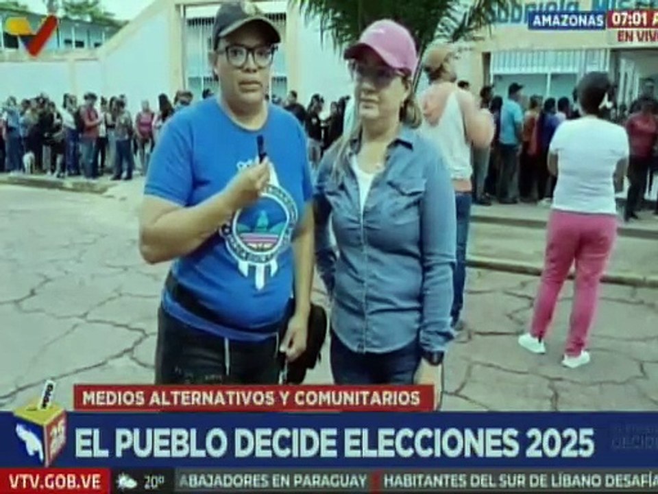 Pueblo de Amazonas se moviliza de forma masiva a ejercer su derecho al voto este 25-M